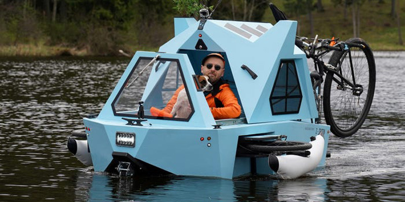 Motorhome, bike or boat? Electric transformer camper Z-Triton from Zeltini studio