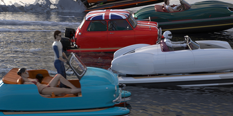 Floating motors: Car or boat?